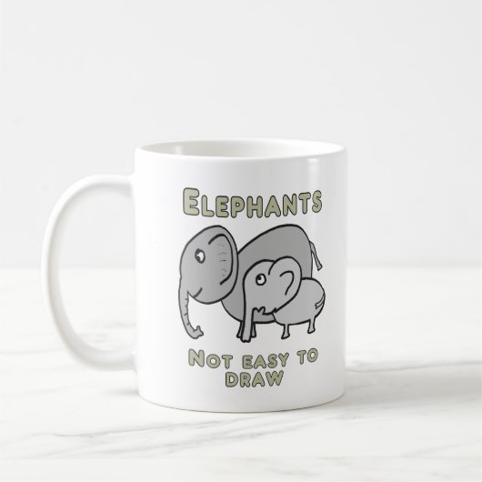 Grappige olifanten koffiemok (Links)