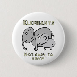 Grappige olifanten ronde button 5,7 cm