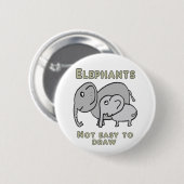 Grappige olifanten ronde button 5,7 cm (Voorkant /achterkant)