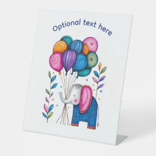 GRAppige OLIFANTENBALLONNEN Reclamebord Met Voetstuk