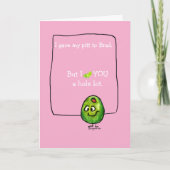 Grappige Olijf Valentijn Roze Kaart (Voorkant)