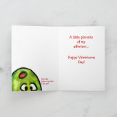 Grappige Olijf Valentijn Roze Kaart (Binnen)