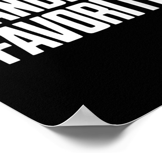 Grappige oma 's Favoriete Black Modern Classic Poster (Hoek)