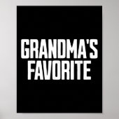 Grappige oma 's Favoriete Black Modern Classic Poster (Voorkant)