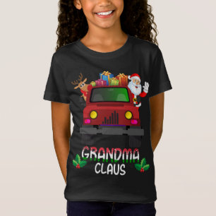 Grappige oma Claus Kerstmis Vrachtwagen Santa Clau T-shirt