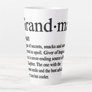 Grappige oma-definitie latte mok