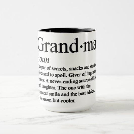 Grappige oma-definitie mok (Midden)