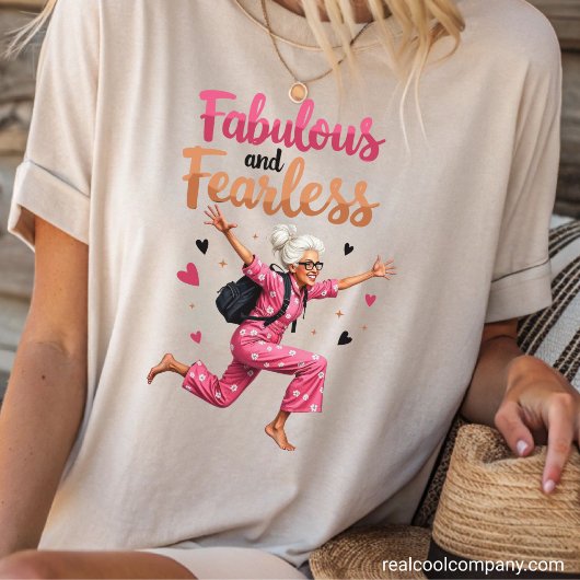 Grappige oma Fabulous en onbevreesd Tri-Blend Shirt