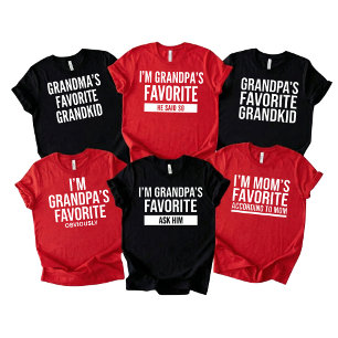 Grappige oma favoriete cadeau schattige familie t-shirt