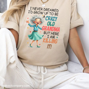 Grappige oma, gek oud en doet het fantastisch Tri-Blend shirt