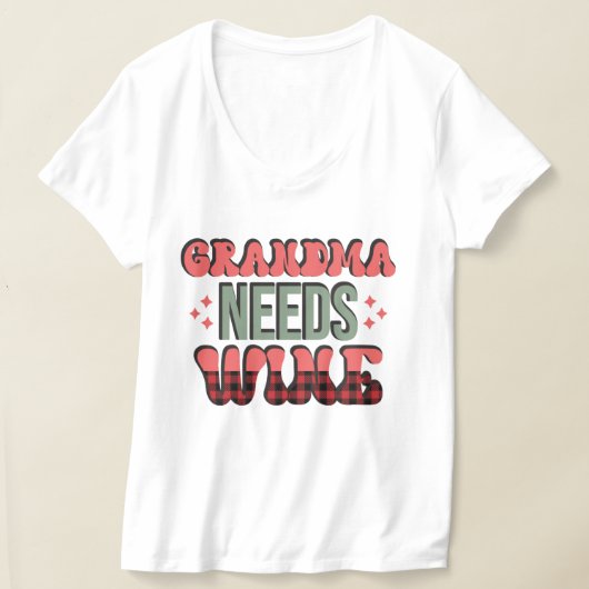 Grappige oma heeft wijn nodig t-shirt (Laagn)