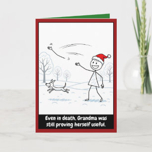 Grappige oma kerst kaart