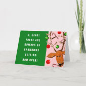 Grappige oma kerstkaart feestdagen kaart (Voorkant)