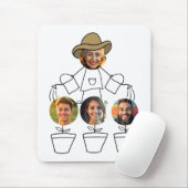 Grappige oma kleinkinderen foto's muismat (Met muis)