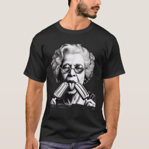 Grappige oma Nana Licking Popsicles oma Popsic T-shirt