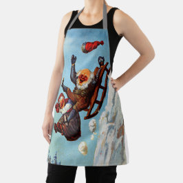 Grappige Oma Opa Sleigh Ride Wilhelm Larsen Schort