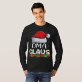 Grappige Oma Sinterklaas Kerstmis Pyjama Familie M T-shirt (Voorkant volledig)