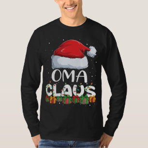 Grappige Oma Sinterklaas Kerstmis Pyjama Familie M T-shirt