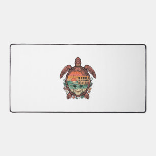 Grappige oma Turtle Beach vintage shirt ontwerp_1 Bureaumat