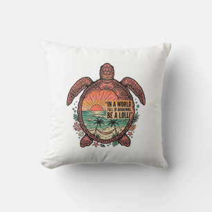 Grappige oma Turtle Beach vintage shirt ontwerp_1 Kussen