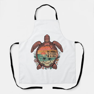 Grappige oma Turtle Beach vintage shirt ontwerp_1 Schort