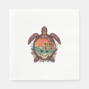 Grappige oma Turtle Beach vintage shirt ontwerp_1 Servet