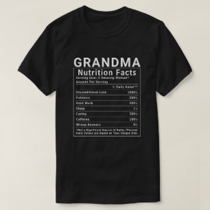 Grappige Oma Voedingsfeiten Moederdag Cadeau T-shirt