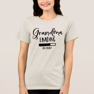 Grappige oma weer laden word art Tri-Blend shirt