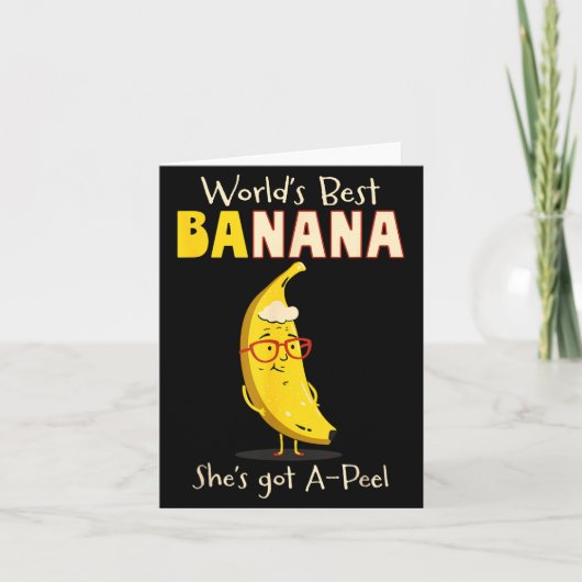 Grappige oma werelds oma banaan grap kaart (Voorkant)
