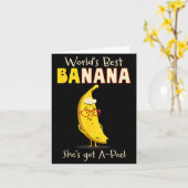 Grappige oma werelds oma banaan grap kaart (Gele Bloem)