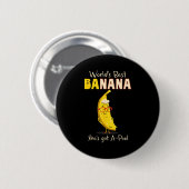 Grappige oma werelds oma banaan grap ronde button 5,7 cm (Voorkant /achterkant)
