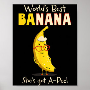Grappige oma werelds oma banaan stoot poster