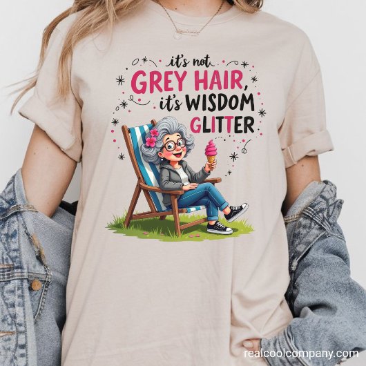 Grappige Oma Wijsheid Glitters Tri-Blend Shirt
