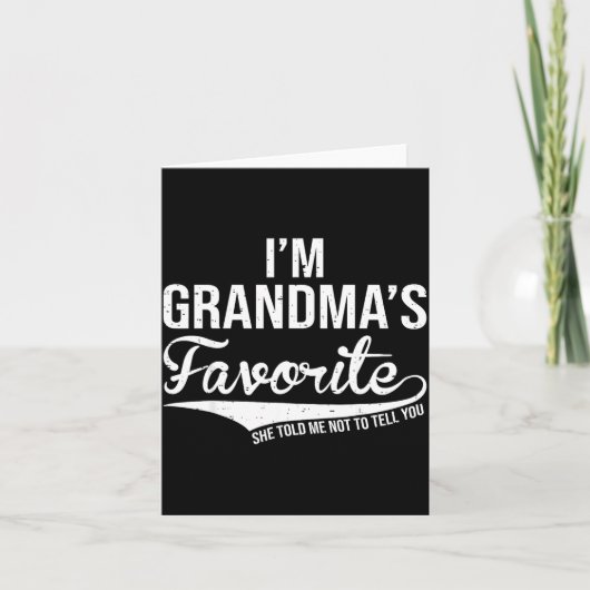 Grappige oma's favoriete kleinzoon &amp; kleindoch kaart (Voorkant)