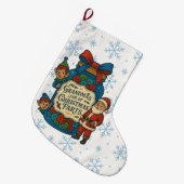 Grappige oma's pot met kerstscheten grote kerstsok (Voorkant (Hangend))