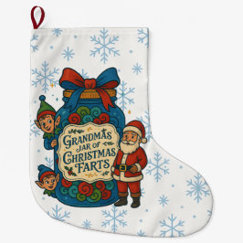 Grappige oma's pot met kerstscheten grote kerstsok