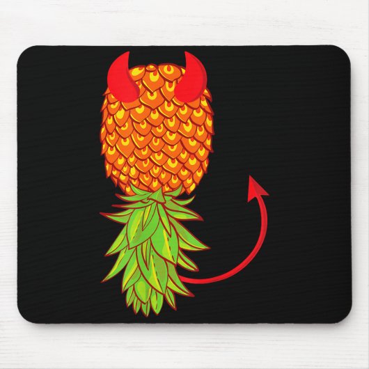Grappige omgekeerde ananas swingende fruitlefhebbe muismat (Voorkant)
