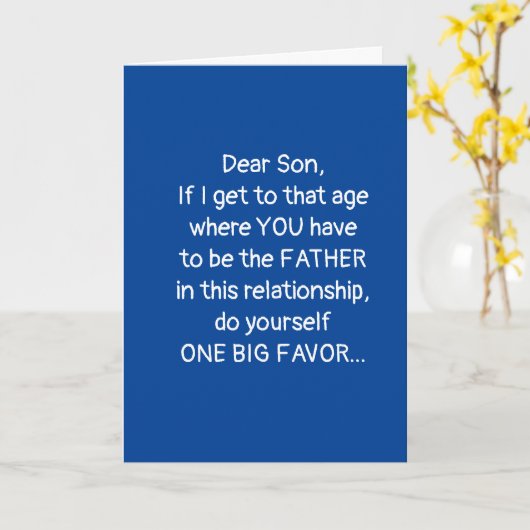 GRAPPIGE "OMGEKEERDE" VADERDAG KAART (Gele Bloem)