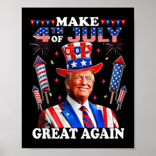 Grappige Onafhankelijkheidsdag Trump maakt 4 juli  Poster