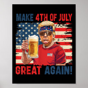Grappige Onafhankelijkheidsdag Trump maakt 4 juli Poster