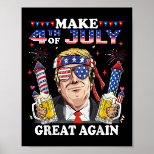Grappige Onafhankelijkheidsdag Trump maakt 4 juli Poster