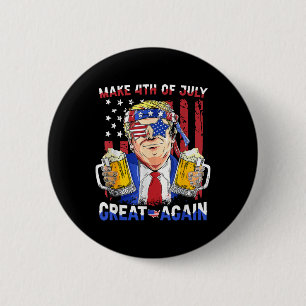 Grappige Onafhankelijkheidsdag Trump maakt 4 juli  Ronde Button 5,7 Cm