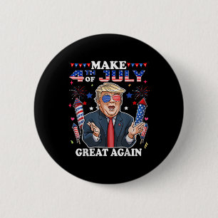 Grappige Onafhankelijkheidsdag Trump maakt 4 juli  Ronde Button 5,7 Cm