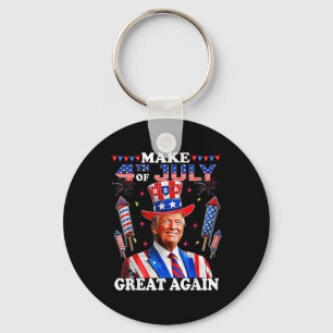 Grappige Onafhankelijkheidsdag Trump maakt 4 juli  Sleutelhanger