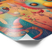 Grappige onbekende wezens foto afdruk (Hoek)