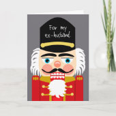 Grappige onbeleefde notenkraker kerst ex man feestdagen kaart (Voorkant)