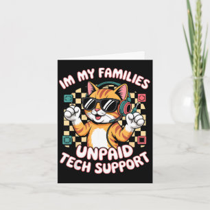 Grappige onbetaalde tech pc support oranje tabby k kaart