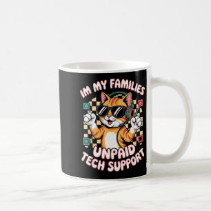 Grappige onbetaalde tech pc support oranje tabby k koffiemok
