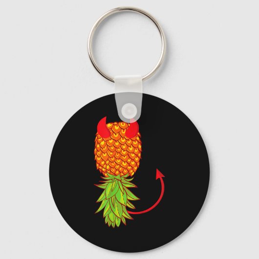 Grappige ondersteboven ananas swinger fruitliefheb sleutelhanger (Voorkant)