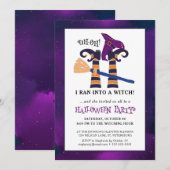 Grappige Ondersteboven Heksenpoten Halloween Feest Kaart (Voorkant / Achterkant)